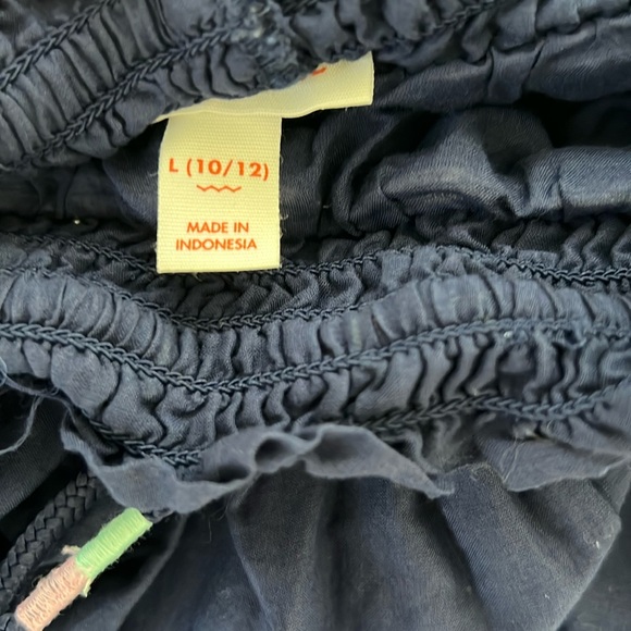 💖BUY 2 for $15💖Cat&Jack Blue Zigzag Embroidered Pattern Girl skirt size L 10/12 - Picture 5 of 6